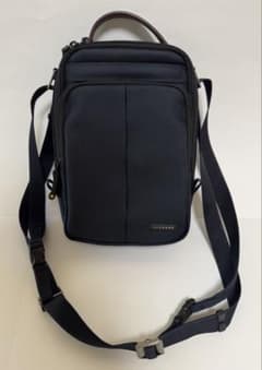 極美品】エースジーン ACEGENE 縦型 ショルダーバッグ 濃紺 ネイビー 