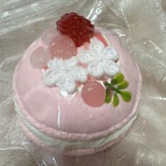 Kikisquishy 桜ラズベリーマカロン 純泥ぼやぼや袋 スクイーズ ピンクのサムネイル