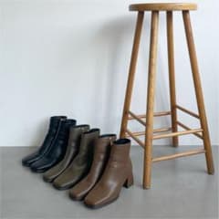 最終価格　ワイドスクエアトゥミドルブーツ/11392 ブラックのサムネイル