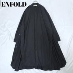 美品✨エンフォルド サイドボタンシャツワンピース ロング丈 ブラック