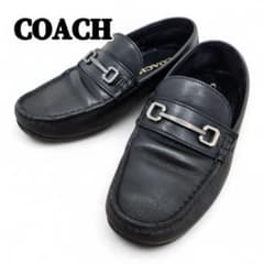 COACH ビットローファー ドライビングシューズ 黒 スリッポン 25.5cm