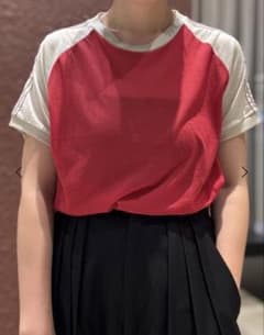 今期2026春夏6（ROKU）コットンナイロン ショルダーステッチTシャツ