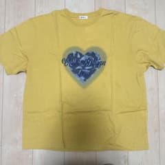 ハートロゴプリント 半袖Tシャツ イエローのサムネイル