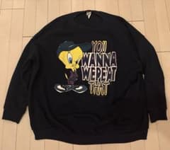 90s USA製 LOONEY TUNES トゥイーティー スウェットのサムネイル