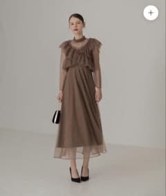 2WAYドットストーンギャザードレス - メルカリ