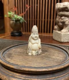 根付 七福神・布袋像 吉祥彫刻 細密細工 ヴィンテージ レア ・中国
