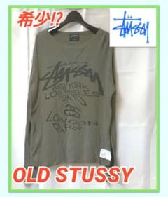 希少!? STUSSY ステューシー 長袖 ワッフル Tシャツ カーキ グリーンのサムネイル