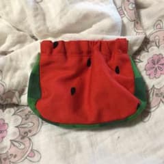 【ハンドメイド】すいかポーチのサムネイル