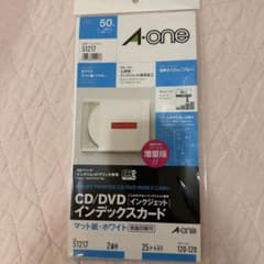 A−one 51217 CD/DVD インデックスカード　50枚　５セットのサムネイル
