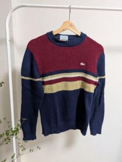 IZOD Lacoste ウールセーター ネイビー ボルドー 16 - メルカリ