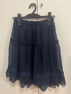 axes femme ネイビー フレアスカート ティアード レースのサムネイル