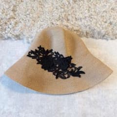 美品✨アシーナニューヨーク フローラ ハット 麦わら帽子 レース