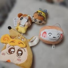 크레용 신짱 봉제인형 해바라기 동전 ​​케이스 4점 세트