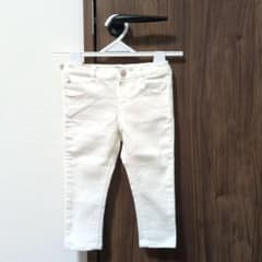 【美品】ZARA BABY 白色 デニムパンツ 80cm