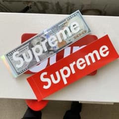 Supreme ステッカー 2枚セット 100ドル札 ボックスロゴ - メルカリ