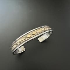 美品 Navajo Bruce Morgan 14K バングル 10mm幅 - メルカリ