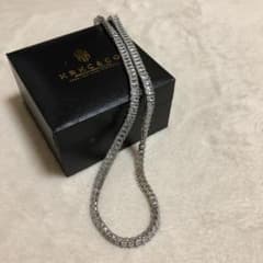 KRKC ジルコニアホワイトゴールドテニスチェーンネックレス 最安値のサムネイル