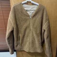 アバハウス　ベージュ ボアジャケット サイズ48 リバーシブルのサムネイル