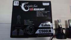 e-autofun T8 H4 LEDバルブ 60W 6500K 12000Lmのサムネイル