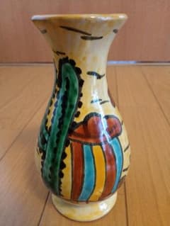 メキシコ　陶器　手描き　花瓶のサムネイル