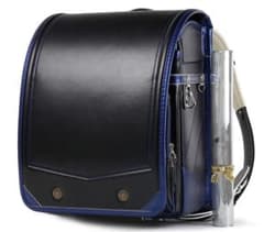 新品　ランドセル 男の子☆　高級合皮 大容量 撥水加工 ブラック×ネイビーのサムネイル