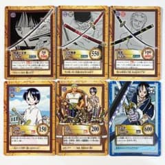 ワンピースカード 刀シリーズ ゾロ くいな たしぎ 6枚セットのサムネイル