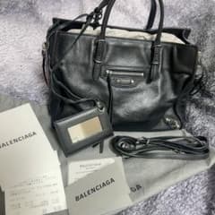 BALENCIAGA ペーパーA6 2WAY 黒 伊勢丹購入 付属完備 美品 - メルカリ
