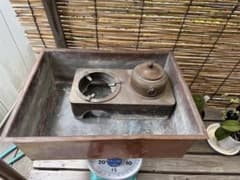 銅製 角火鉢 五徳蓋付き 在銘 古民具 炭火コンロ 茶道具 アンティーク 銅製 角火鉢 五徳蓋付き 在銘 古民具 炭火コンロ 茶道具 アンティーク