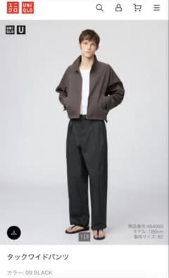 ユニクロU タックワイドパンツ 2026 サイズ73のサムネイル