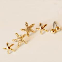 大幅値下げ‼︎3つセット☆ヒトデピアス☆スターフィッシュピアス☆のサムネイル