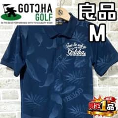 早い者勝ち✨】ガッチャゴルフ メンズ 半袖 ポロシャツ M 総柄