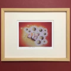絵画・額縁・版画・青江 鞠・新品未使用・太陽の季節・美術品