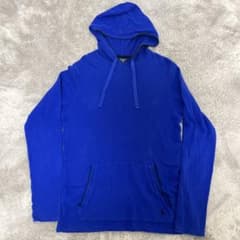 Polo Ralph Lauren y2kワッフルパーカー　青　M 古着のサムネイル
