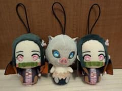 鬼滅の刃 ちみっともぬいvol.1 嘴平伊之助、竈門禰豆子×2　3体セットのサムネイル