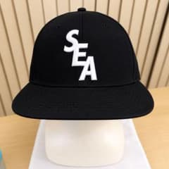 WIND AND SEA New Era キャップ ブラック　刺繍のサムネイル