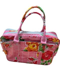 コムデギャルソンガール ピンク花柄バッグ - メルカリ