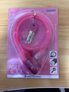 GORIN G-220W ワイヤー錠 ピンク 60cmのサムネイル