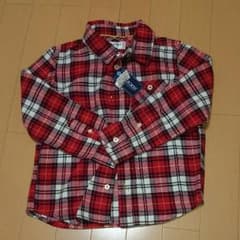 新品、着用～チェックシャツ赤のサムネイル