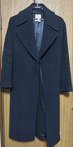 美品】Sandro ネイビー ロングコート - メルカリ