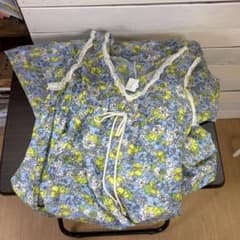 花柄 レース ノースリーブ ロングワンピース