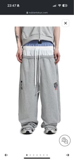 Project G/R 3 layered sweat pantsグレーサイズ1 - メルカリ