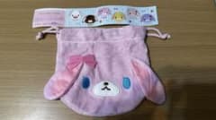 シュガーバニーズ　ふわふわ巾着　ももうさのサムネイル