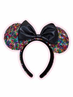 ディズニー カチューシャ スパンコール レインボー ミニー ミッキーのサムネイル