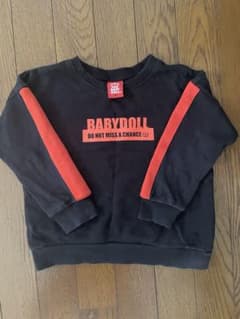 BABYDOLL ベビードール トレーナー ブラック 110のサムネイル