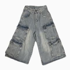 Half denim pants