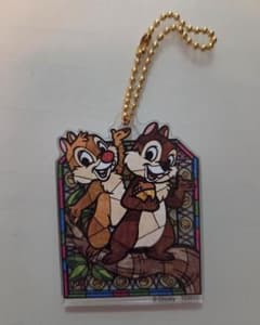 Disney 이중층 아크릴 열쇠 고리 칩과 데일