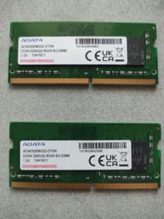 A-DATA DDR4-3200 8GB×2枚 ノートPC用 16GBのサムネイル