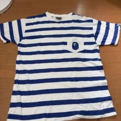 bape風ボーダー　青白　古着のサムネイル