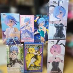 【未開封】リゼロ フィギュア 7点セット レム ラム まとめ売り バニー メイド