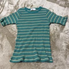 AZUL BY MOUSSY マルチボーダー 半袖 リブカットソーのサムネイル